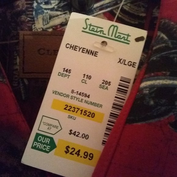 North River Motorcycle Red Button Down XL NWT COLLEGE SCHOOL FALL. CHRISTMAS NWT - Picture 5 of 5